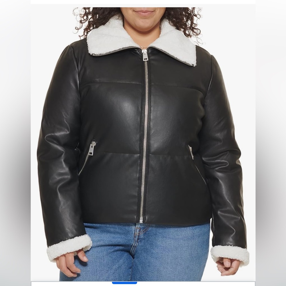 Levi’s faux leather puffer jacket